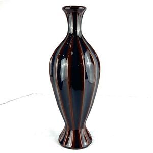 Kindra Vase Ginger Medium Brown and Iridescent Blue/Purple